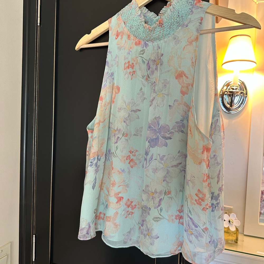 Alice + Olivia Pastel Floral Blouse